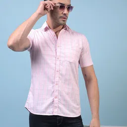 Crimsoune Club Men Classic Slim Fit Checked Casual Shirt-image-74