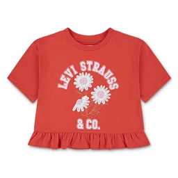 Levis Girls Printed Short Sleeves Round Neck T-shirt-picture-14