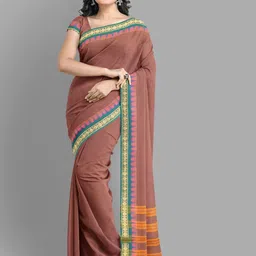 The Chennai Silks Zari Pure Cotton Fusion Kanjeevaram Saree-picture-20