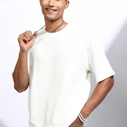 LOCOMOTIVE Premium Men Knitted Textured Dropshoulder Oversized Tshirt-picture-33