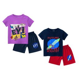 Tik Tok WEARS Boys Pack Of 2 Graphic Printed Pure Cotton T-shirt With Shorts-picture-4