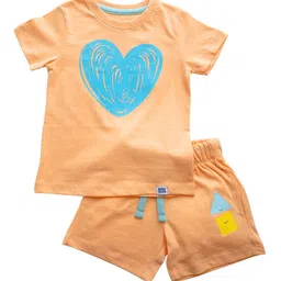 Reedoo Kids Quirky Printed Pure Cotton T-shirt With Shorts image 3