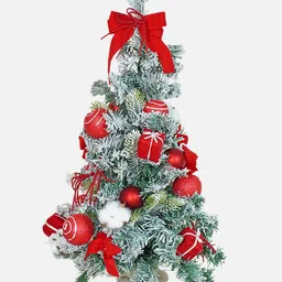 Little Surprise Box LLP Red & White Christmas Tree With Glitter Water Light & Snow-picture-9