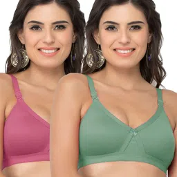 College Girl Women Pack Of 2 Full Coverage Lightly Padded Seamless Minimizer Bra image 3