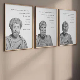Kotart Grey 3 Pieces Philosophy Art Wooden Wall Paintings-image-9