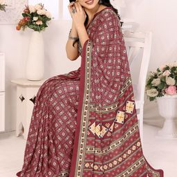 DIVASTRI Women Maroon Sarees-picture-4