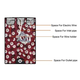 The Furnishing Tree Red Printed Washing Machine Cover image 4