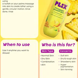 PLIX THE PLANT FIX Set Of 2 Peaches Detan Body Lotion 150 ml & Pineapple Body Wash 236 ml image 5