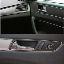 rhtdm Car Interior Moulding Trim,3D DIY 5 Meter Decorative Moulding Silver for Swift Dzire Car Beading Roll For Window, Bumper, Door, Grill and Garnish Cover image 2