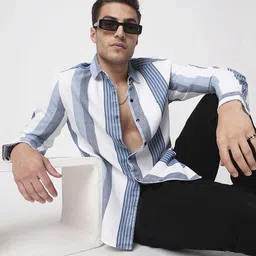 VASTRADO Men Classic Slim Fit Multi Stripes Striped Casual Shirt-picture-26