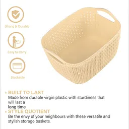 Aura Cream-Coloured Set of 2 Regular Multi-Utility Organisers image 4