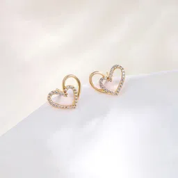 Jewels Galaxy Heart Shaped Studs Earrings image 2
