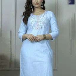 Auzanoor Collection Women Multicolor Set Of 2 Knee Length V-Neck Kurta-picture-31