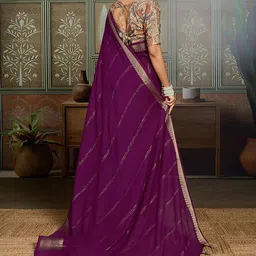 Peachmode Women Woven Design Zari Saree image 3