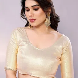 ROOP SUNDARI SAREES Gotta Patti Border Belted Saree with Unstitched Blouse Piece image 5