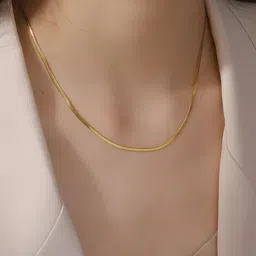 Minprice Unisex Gold-Plated Stainless Steel Minimal Chain-picture-23
