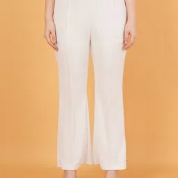 Kushi Flyer Women Solid Regular Fit Mid-Rise Trousers-image-84