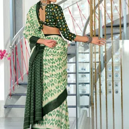 KALINI Handloom Block Print Saree image 5