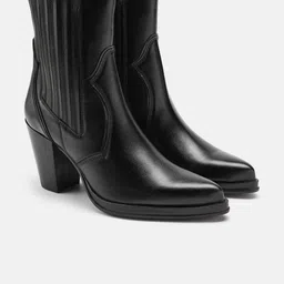 The Roadster Life Co. Women Pointed Toe Block Heel Boots-picture-17