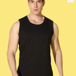 WOOSTRO Pack Of 2 Printed Combed Cotton Gym Vests VWS26(RUN WHITE)(PLAIN BLACK)-picture-30