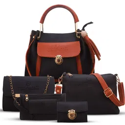 SGM FASHION Women Set Of 5 Structured Handheld Bag-picture-41