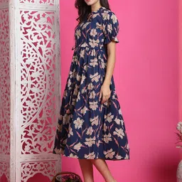 KALINI Floral Print A-Line Dress image 4