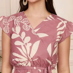 Fbella Floral Print A-Line Midi Dress image 3