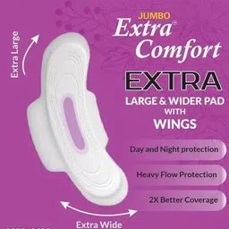 jumbo extra comfort Drynet Sanitary Pads 3XL Pack-2 (80 each packet,320mm) Extra Comfort Sanitary Pad image 3