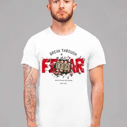 Raregems Typography Printed Round Neck Pure Cotton T-shirt image 1