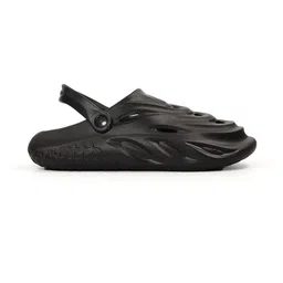 SPIFFERS Men Black Solid Slip-On Clogs-picture-10