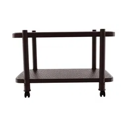 Wow craft Brown Textured Rectangle Coffee Table image 3