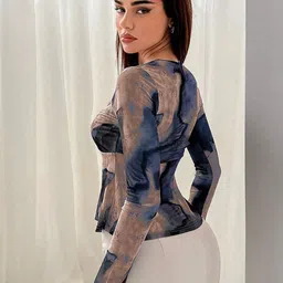 BAESD Women Abstract Printed Regular Top image 3