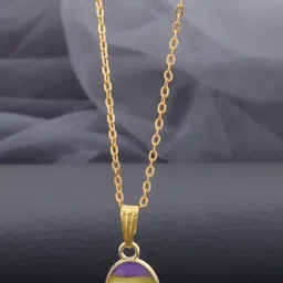 SZN Set Of 2 Gold-Plated Enamelled Pendant With Chain image 2