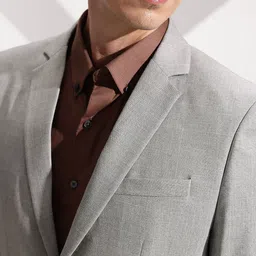 INVICTUS Checked Slim Fit Notched Lapel Single Breasted Formal Blazer image 4