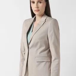 Van Heusen Woman Self Design Notched Lapel Collar Single Breasted Blazer image 4