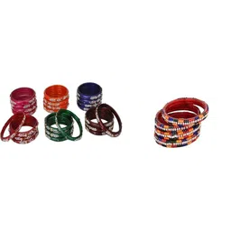 SOMIL Set Of 28 Stone-Studded Bangles-picture-32