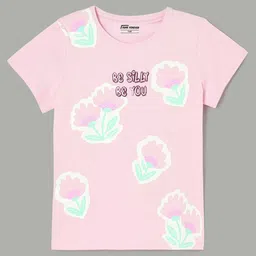 Fame Forever by Lifestyle Girls Floral Printed Round Neck Cotton T-shirt-picture-22