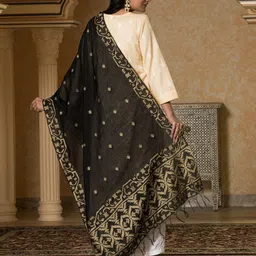 SAHASIKA Floral Woven Design Dupatta With Zari image 4