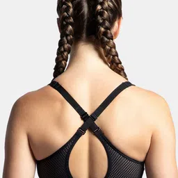 Jockey Wirefree Padded Tactel Nylon Full Coverage Sports Bra with Cross Back Styling-AP21 image 3