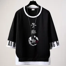 FASHIUM Men Printed Drop-Shoulder Sleeves T-shirt image 2