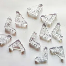 max deals PVC Glass Corner Holder Clear Pack of 50 Pcs 3 cm x 4 cm Shelf Bracket-picture-27