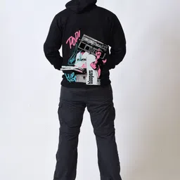 Bloopers Store Men Printed Hooded Sweatshirt image 5