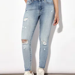 ONLY Women Skinny Fit Mildly Distressed Heavy Fade Jeans-image-26