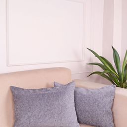 STITCHNEST Grey & White 2 Pieces Textured Chenille Rectangle Cushion Covers-picture-48
