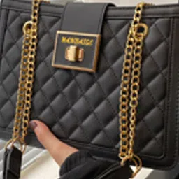 StyleCast Checked Structured Sling Bag with Quilted image 2