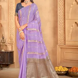 FABLAND Woven Design Zari Banarasi Saree image 3