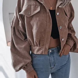 HERE&NOW Women Spread Collar Self Design Denim Jacket-picture-24