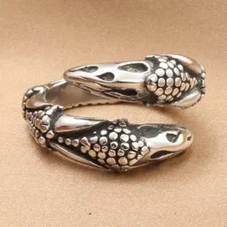 Lovemi Movements Unisex Stainless Steel Silver-Plated Adjustable Finger Ring-image-13