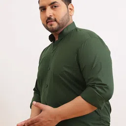 UNSTD Men Mandarin Collar Casual Shirt image 3