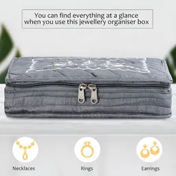 Myntra Elegant Homes Grey & White 2 Pieces 7-Compartments Jewellery Organisers image 4